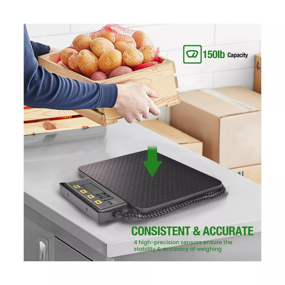 Shaledig 150lbs Commercial Scale Digital Receiving Scale with Anti-Slip Platf... - Picture 5 of 7